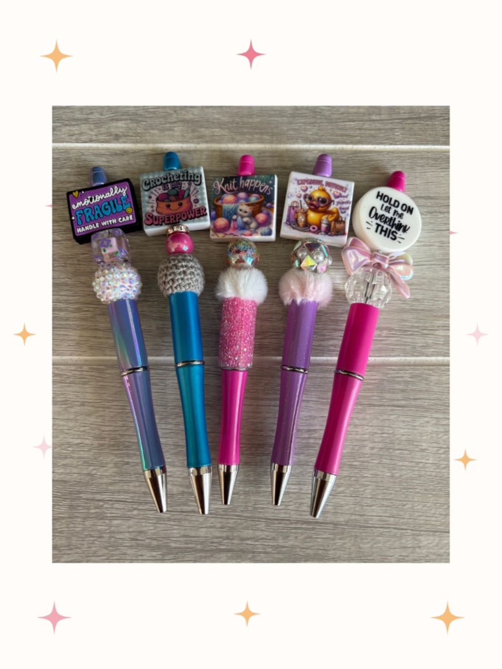 Handmade Sayings Beaded Pens You Choose